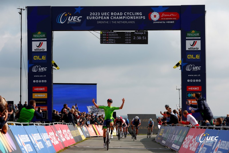 2023 UEC Road European Championships - Drenthe - Junior Men's Road Race - Drijber - Col Du VAM 111 km - 23/09/2023 - Anze Ravbar (Slovenia) - photo Luca Bettini/SprintCyclingAgency?2023